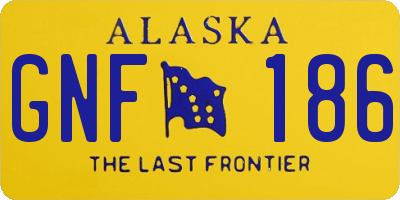 AK license plate GNF186