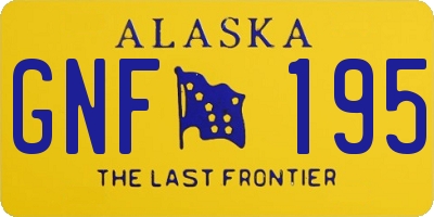 AK license plate GNF195