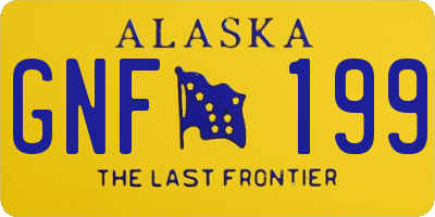 AK license plate GNF199