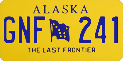 AK license plate GNF241