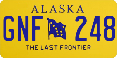 AK license plate GNF248