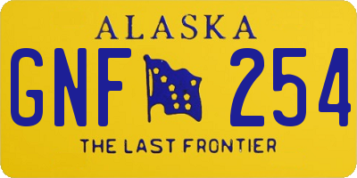 AK license plate GNF254