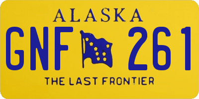 AK license plate GNF261