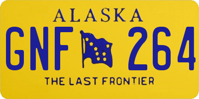 AK license plate GNF264