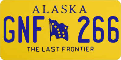 AK license plate GNF266