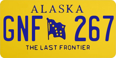 AK license plate GNF267