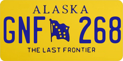 AK license plate GNF268