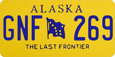 AK license plate GNF269