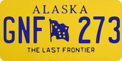 AK license plate GNF273