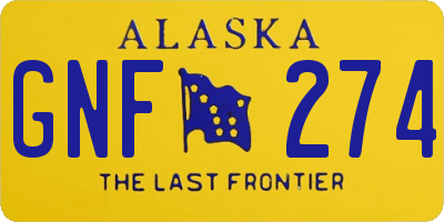 AK license plate GNF274