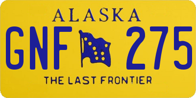 AK license plate GNF275