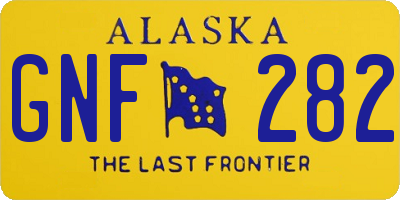 AK license plate GNF282
