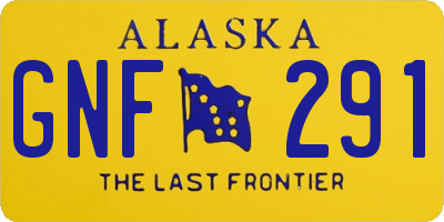 AK license plate GNF291