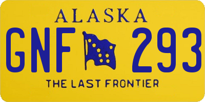 AK license plate GNF293