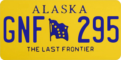 AK license plate GNF295