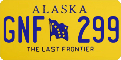 AK license plate GNF299