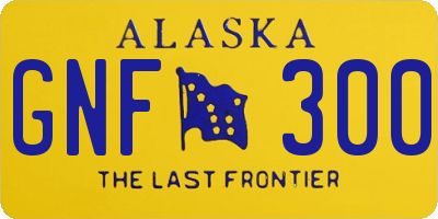 AK license plate GNF300