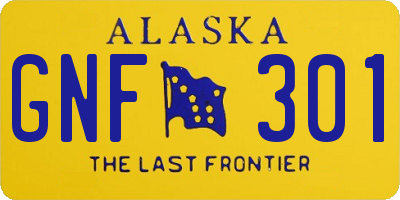 AK license plate GNF301