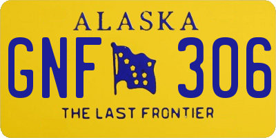 AK license plate GNF306
