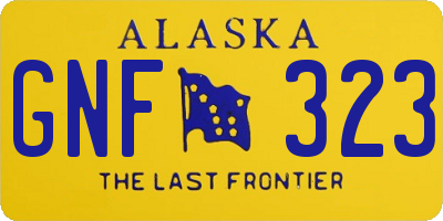 AK license plate GNF323