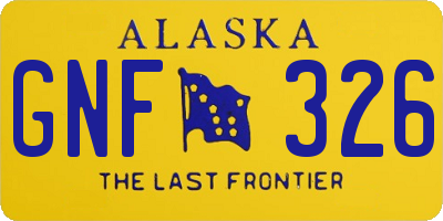 AK license plate GNF326