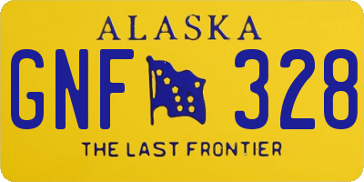 AK license plate GNF328