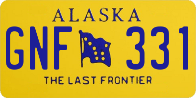 AK license plate GNF331