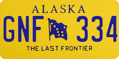 AK license plate GNF334