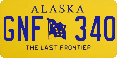AK license plate GNF340