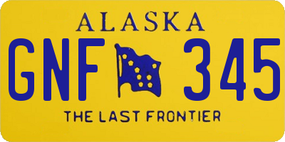 AK license plate GNF345