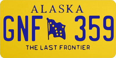 AK license plate GNF359
