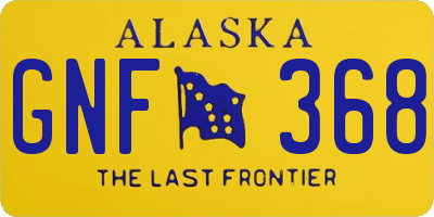 AK license plate GNF368