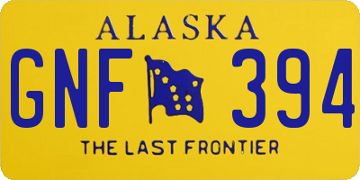 AK license plate GNF394