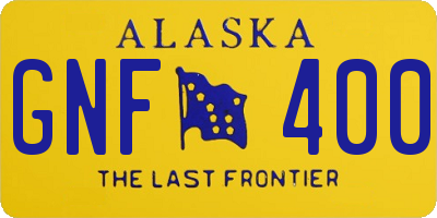 AK license plate GNF400