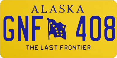 AK license plate GNF408
