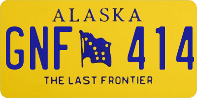 AK license plate GNF414