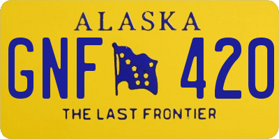 AK license plate GNF420