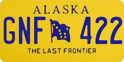 AK license plate GNF422