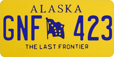 AK license plate GNF423