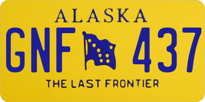 AK license plate GNF437