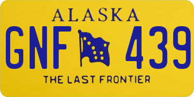 AK license plate GNF439
