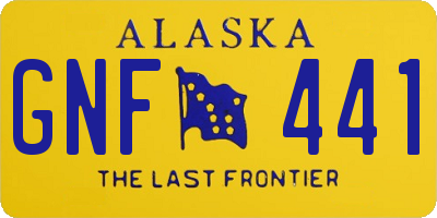 AK license plate GNF441