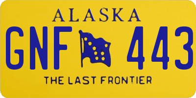 AK license plate GNF443