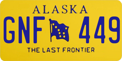 AK license plate GNF449