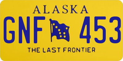 AK license plate GNF453