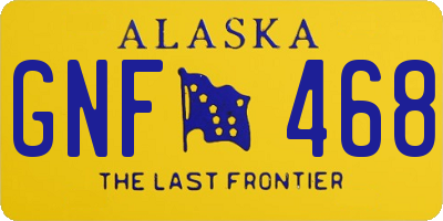 AK license plate GNF468