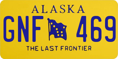 AK license plate GNF469
