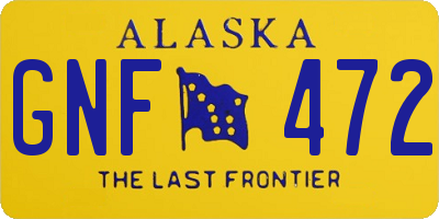 AK license plate GNF472