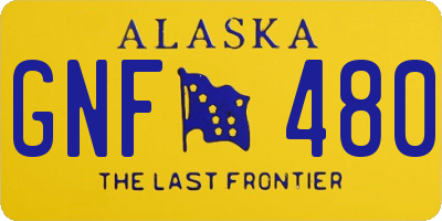 AK license plate GNF480