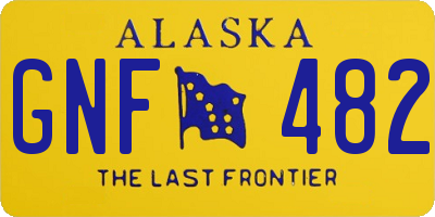 AK license plate GNF482
